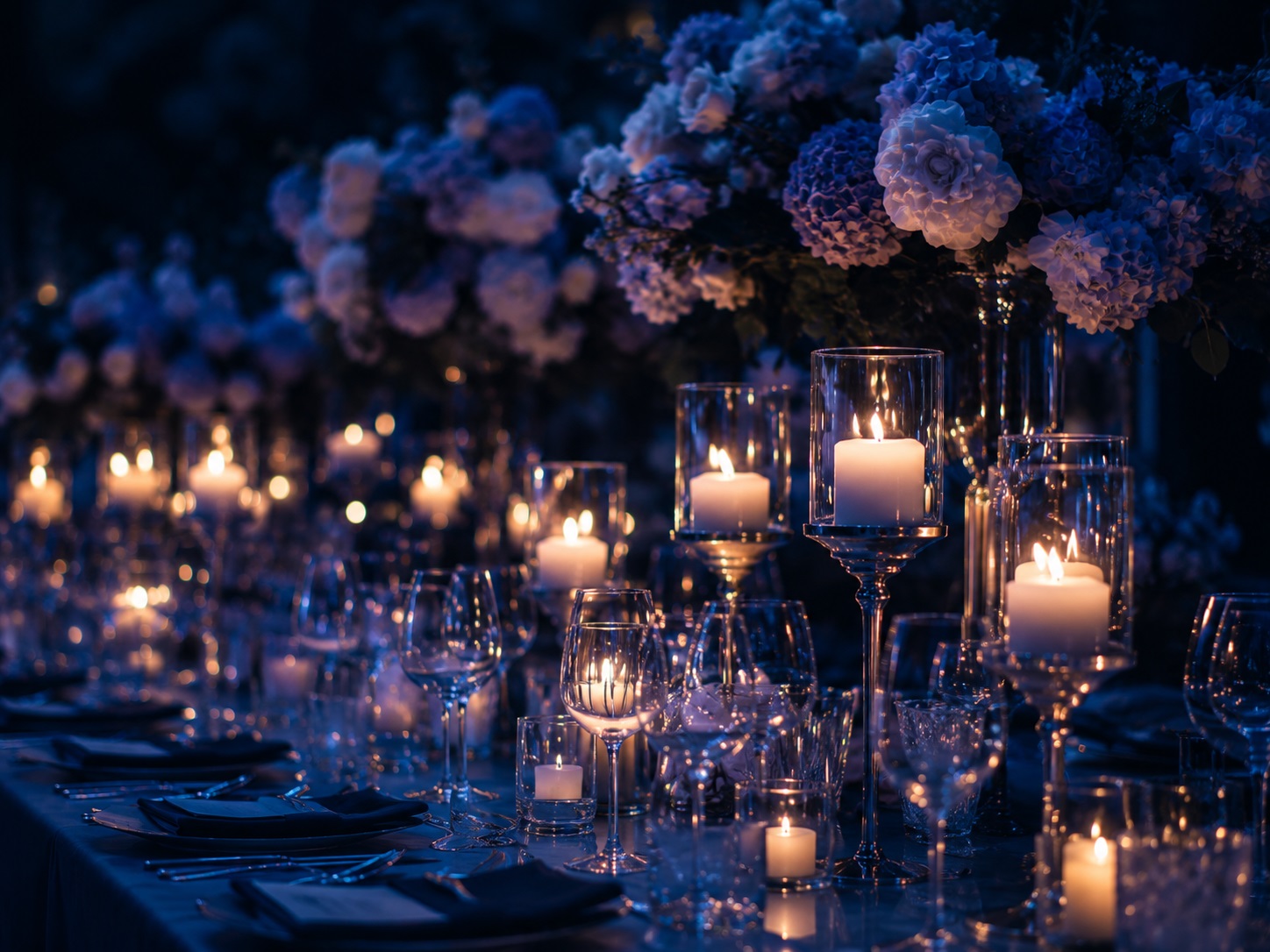 Festlich gedeckter Tisch für Catering Event
